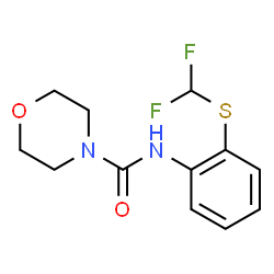 ChemSpider 2D Image | N-{2-[(Difluoromethyl)sulfanyl]phenyl}-4-morpholinecarboxamide | C12H14F2N2O2S
