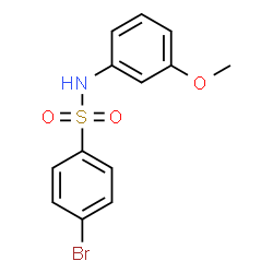 ChemSpider 2D Image | 4-Bromo-N-(3-methoxyphenyl)benzenesulfonamide | C13H12BrNO3S