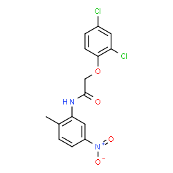 ChemSpider 2D Image | 2-(2,4-Dichlorophenoxy)-N-(2-methyl-5-nitrophenyl)acetamide | C15H12Cl2N2O4