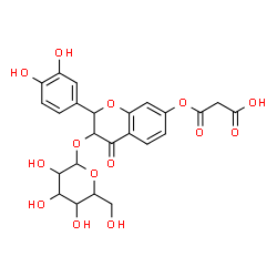 ChemSpider 2D Image | 3-{[2-(3,4-Dihydroxyphenyl)-3-(hexopyranosyloxy)-4-oxo-3,4-dihydro-2H-chromen-7-yl]oxy}-3-oxopropanoic acid | C24H24O14
