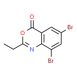 ChemSpider 2D Image | 6,8-Dibromo-2-ethyl-4H-3,1-benzoxazin-4-one | C10H7Br2NO2