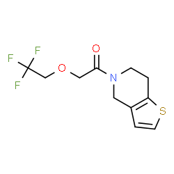 ChemSpider 2D Image | 1-(6,7-Dihydrothieno[3,2-c]pyridin-5(4H)-yl)-2-(2,2,2-trifluoroethoxy)ethanone | C11H12F3NO2S