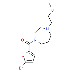 ChemSpider 2D Image | (5-Bromo-2-furyl)[4-(2-methoxyethyl)-1,4-diazepan-1-yl]methanone | C13H19BrN2O3