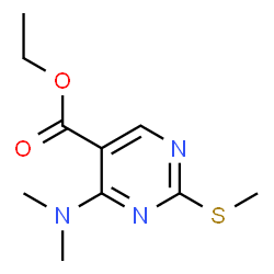 ChemSpider 2D Image | Ethyl 4-dimethylamino-2-methylthiopyrimidine-5-carboxylate | C10H15N3O2S