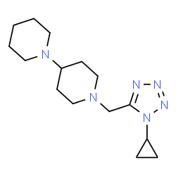 ChemSpider 2D Image | 1'-[(1-Cyclopropyl-1H-tetrazol-5-yl)methyl]-1,4'-bipiperidine | C15H26N6