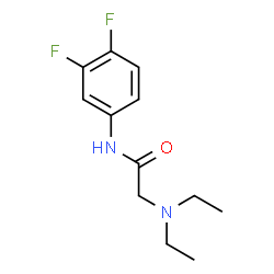 ChemSpider 2D Image | N-(3,4-Difluorophenyl)-N~2~,N~2~-diethylglycinamide | C12H16F2N2O