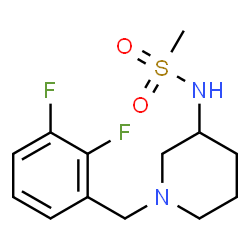 ChemSpider 2D Image | N-[1-(2,3-Difluorobenzyl)-3-piperidinyl]methanesulfonamide | C13H18F2N2O2S