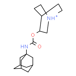 ChemSpider 2D Image | 3-[(Adamantan-1-ylcarbamoyl)oxy]-1-azoniabicyclo[2.2.2]octane | C18H29N2O2