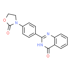 ChemSpider 2D Image | 2-[4-(2-Oxo-1,3-oxazolidin-3-yl)phenyl]-4(1H)-quinazolinone | C17H13N3O3