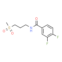 ChemSpider 2D Image | 3,4-Difluoro-N-[3-(methylsulfonyl)propyl]benzamide | C11H13F2NO3S