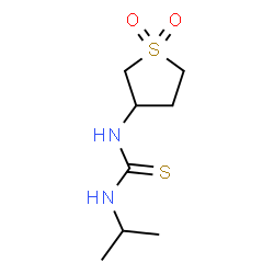 ChemSpider 2D Image | 1-(1,1-Dioxidotetrahydro-3-thiophenyl)-3-isopropylthiourea | C8H16N2O2S2