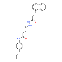 ChemSpider 2D Image | N-(4-Ethoxyphenyl)-4-{2-[(1-naphthyloxy)acetyl]hydrazino}-4-oxobutanamide | C24H25N3O5