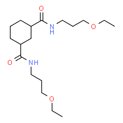 ChemSpider 2D Image | N,N'-Bis(3-ethoxypropyl)-1,3-cyclohexanedicarboxamide | C18H34N2O4