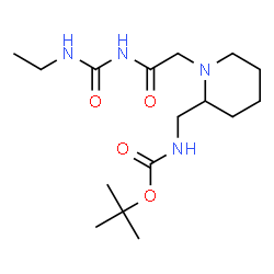 ChemSpider 2D Image | 2-Methyl-2-propanyl [(1-{2-[(ethylcarbamoyl)amino]-2-oxoethyl}-2-piperidinyl)methyl]carbamate | C16H30N4O4
