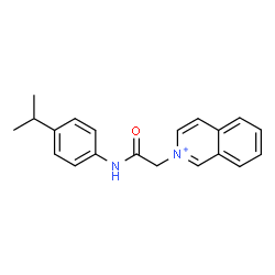 ChemSpider 2D Image | 2-{2-[(4-Isopropylphenyl)amino]-2-oxoethyl}isoquinolinium | C20H21N2O