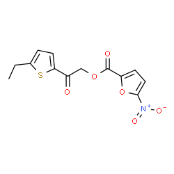 ChemSpider 2D Image | 2-(5-Ethyl-2-thienyl)-2-oxoethyl 5-nitro-2-furoate | C13H11NO6S