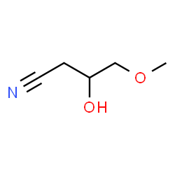 ChemSpider 2D Image | 3-Hydroxy-4-methoxybutanenitrile | C5H9NO2