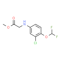 ChemSpider 2D Image | Methyl N-[3-chloro-4-(difluoromethoxy)phenyl]glycinate | C10H10ClF2NO3