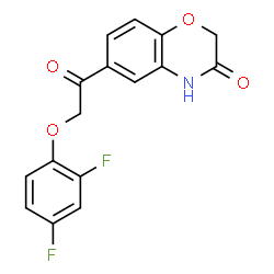 ChemSpider 2D Image | 6-[(2,4-Difluorophenoxy)acetyl]-2H-1,4-benzoxazin-3(4H)-one | C16H11F2NO4