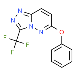 ChemSpider 2D Image | 6-Phenoxy-3-(trifluoromethyl)[1,2,4]triazolo[4,3-b]pyridazine | C12H7F3N4O