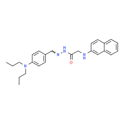 ChemSpider 2D Image | N'-[4-(Dipropylamino)benzylidene]-2-(2-naphthylamino)acetohydrazide | C25H30N4O