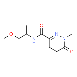 ChemSpider 2D Image | N-(1-Methoxy-2-propanyl)-1-methyl-6-oxo-1,4,5,6-tetrahydro-3-pyridazinecarboxamide | C10H17N3O3
