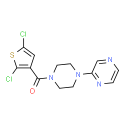 ChemSpider 2D Image | (2,5-Dichloro-3-thienyl)[4-(2-pyrazinyl)-1-piperazinyl]methanone | C13H12Cl2N4OS