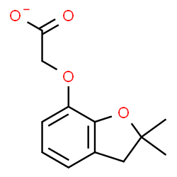ChemSpider 2D Image | [(2,2-Dimethyl-2,3-dihydro-1-benzofuran-7-yl)oxy]acetate | C12H13O4