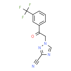 ChemSpider 2D Image | 1-{2-Oxo-2-[3-(trifluoromethyl)phenyl]ethyl}-1H-1,2,4-triazole-3-carbonitrile | C12H7F3N4O