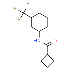 ChemSpider 2D Image | N-[3-(Trifluoromethyl)cyclohexyl]cyclobutanecarboxamide | C12H18F3NO
