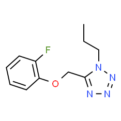 ChemSpider 2D Image | 5-[(2-Fluorophenoxy)methyl]-1-propyl-1H-tetrazole | C11H13FN4O