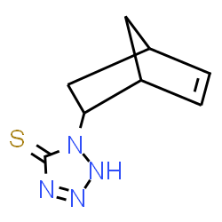 ChemSpider 2D Image | 1-(Bicyclo[2.2.1]hept-5-en-2-yl)-1,2-dihydro-5H-tetrazole-5-thione | C8H10N4S