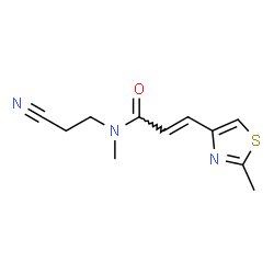ChemSpider 2D Image | (2E)-N-(2-Cyanoethyl)-N-methyl-3-(2-methyl-1,3-thiazol-4-yl)acrylamide | C11H13N3OS