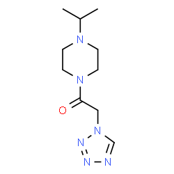 ChemSpider 2D Image | 1-(4-Isopropyl-1-piperazinyl)-2-(1H-tetrazol-1-yl)ethanone | C10H18N6O