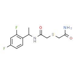 ChemSpider 2D Image | 2-[(2-Amino-2-oxoethyl)sulfanyl]-N-[1-(2,4-difluorophenyl)ethyl]acetamide | C12H14F2N2O2S