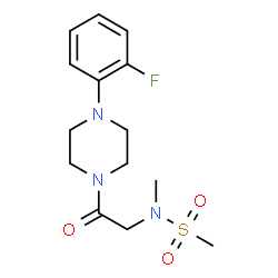 ChemSpider 2D Image | N-{2-[4-(2-Fluorophenyl)-1-piperazinyl]-2-oxoethyl}-N-methylmethanesulfonamide | C14H20FN3O3S