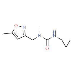 ChemSpider 2D Image | 3-Cyclopropyl-1-methyl-1-[(5-methyl-1,2-oxazol-3-yl)methyl]urea | C10H15N3O2