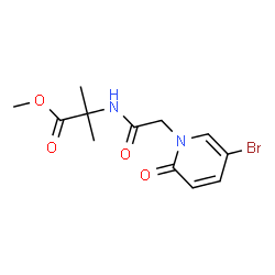 ChemSpider 2D Image | Methyl N-[(5-bromo-2-oxo-1(2H)-pyridinyl)acetyl]-2-methylalaninate | C12H15BrN2O4