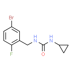 ChemSpider 2D Image | 1-(5-Bromo-2-fluorobenzyl)-3-cyclopropylurea | C11H12BrFN2O