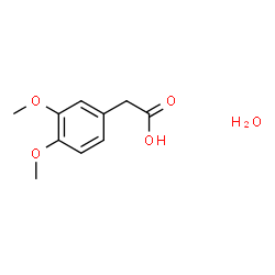 ChemSpider 2D Image | (3,4-Dimethoxyphenyl)acetic acid hydrate (1:1) | C10H14O5
