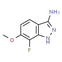 ChemSpider 2D Image | 7-Fluoro-6-methoxy-1H-indazol-3-amine | C8H8FN3O