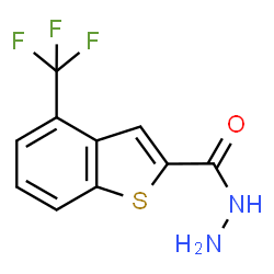 ChemSpider 2D Image | 4-(Trifluoromethyl)-1-benzothiophene-2-carbohydrazide | C10H7F3N2OS