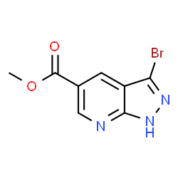 ChemSpider 2D Image | Methyl 3-bromo-1H-pyrazolo[3,4-b]pyridine-5-carboxylate | C8H6BrN3O2