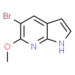 ChemSpider 2D Image | 5-Bromo-6-methoxy-1H-pyrrolo[2,3-b]pyridine | C8H7BrN2O
