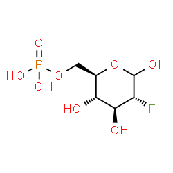 ChemSpider 2D Image | 2-Deoxy-2-fluoro-6-O-phospho-D-glucopyranose | C6H12FO8P