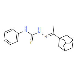 ChemSpider 2D Image | (2E)-2-[1-(Adamantan-1-yl)ethylidene]-N-phenylhydrazinecarbothioamide | C19H25N3S
