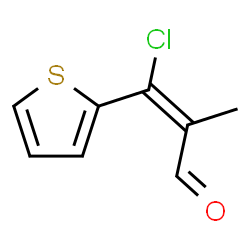ChemSpider 2D Image | (2E)-3-Chloro-2-methyl-3-(2-thienyl)acrylaldehyde | C8H7ClOS