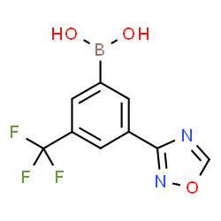 ChemSpider 2D Image | [3-(1,2,4-Oxadiazol-3-yl)-5-(trifluoromethyl)phenyl]boronic acid | C9H6BF3N2O3