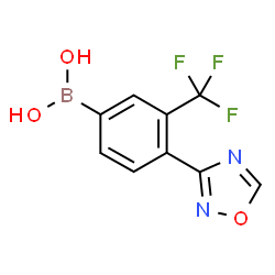 ChemSpider 2D Image | [4-(1,2,4-Oxadiazol-3-yl)-3-(trifluoromethyl)phenyl]boronic acid | C9H6BF3N2O3