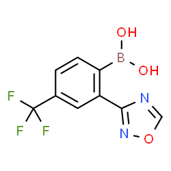 ChemSpider 2D Image | [2-(1,2,4-Oxadiazol-3-yl)-4-(trifluoromethyl)phenyl]boronic acid | C9H6BF3N2O3